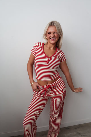 Short Sleeve Stripe Snap T-Shirt