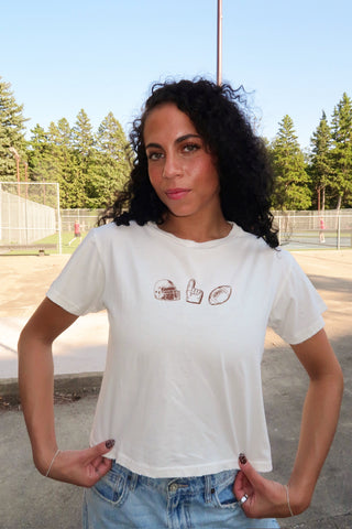Football Trio Cropped Tee