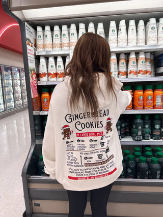 Ivory Gingerbread Recipe Embroider Hoodie