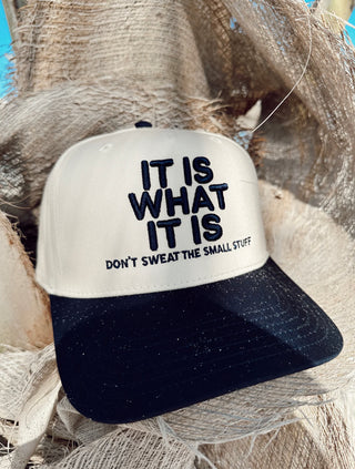 “It Is What It Is” Navy Trucker Hat