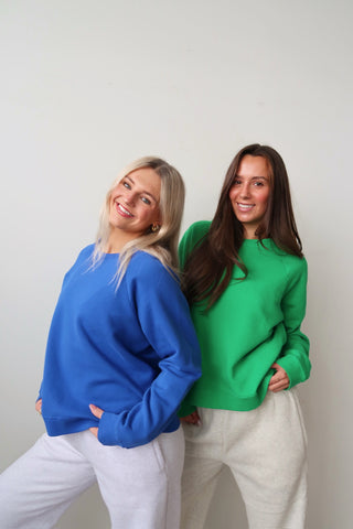 Daydreamer Solid Vintage Raglan Sweatshirt - Blue Quartz