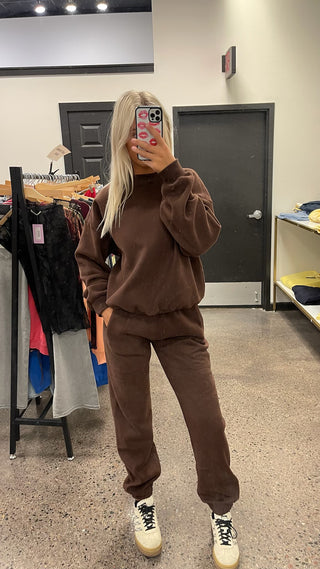 Dark Brown Staple Oversized Crewneck