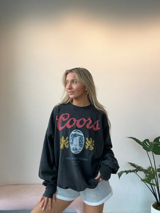 Black Coors Crewneck