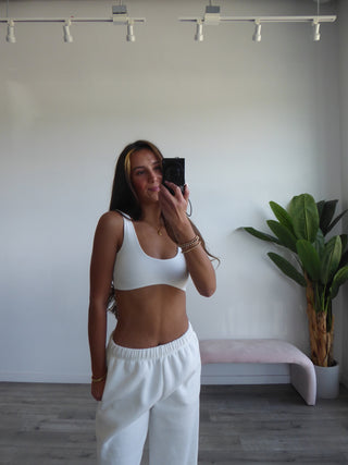 White Wavy Bra Top