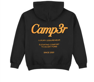 Black Happy Camp3r Luxury Leisurewear Hoodie