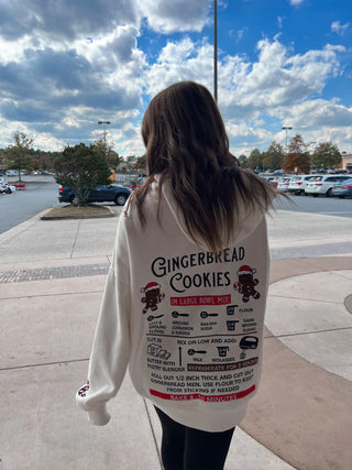 Ivory Gingerbread Recipe Embroider Hoodie