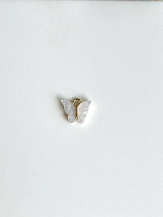 Pearl & gold Butterfly Charm