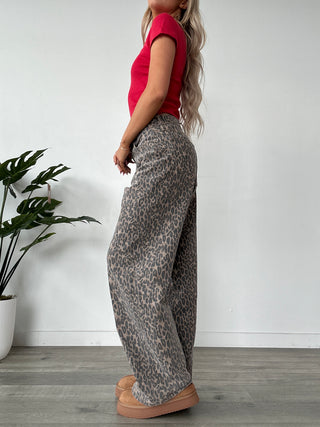 Hidden Leopard Alyx High Rise Baggy Jean