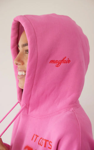 The Mayfair Group “It Costs $0.00 To Be A Nice Person” Pink Hoodie