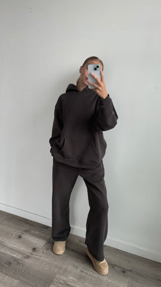 Regular Charcoal Staple Wide Leg Sweatpants