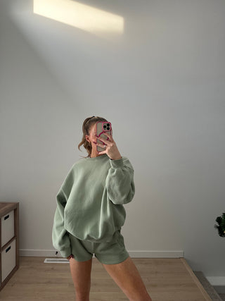 Sage Green Staple Oversized Crewneck