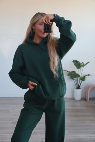 Dark Green Staple Oversized Hoodie