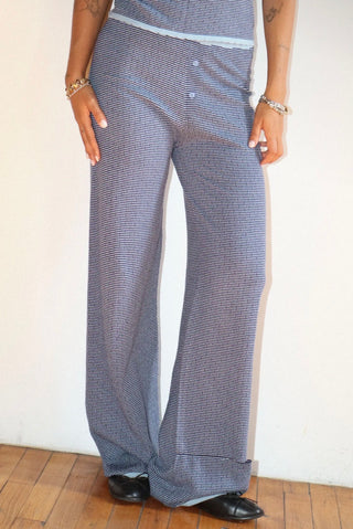 Baby Blue/Navy Striped Lounge Pants