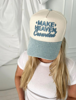 Make Heaven Crowded Denim Vintage Trucker Hat