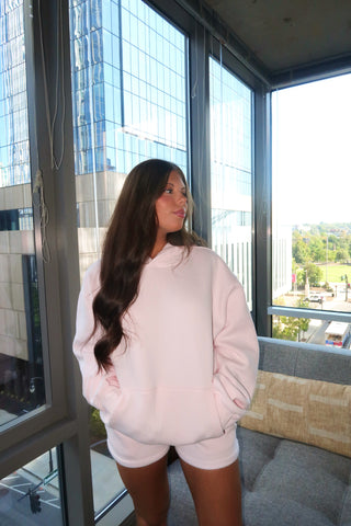 Pale Pink Staple Oversized Hoodie