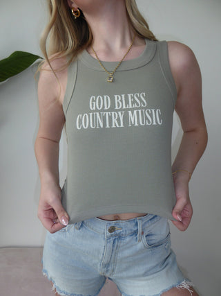“God Bless Country Music” Tank Top
