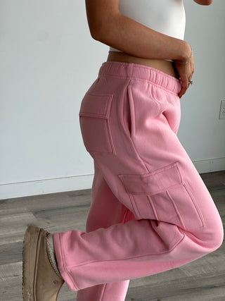 Regular Staple Pink Cargo Sweatpants