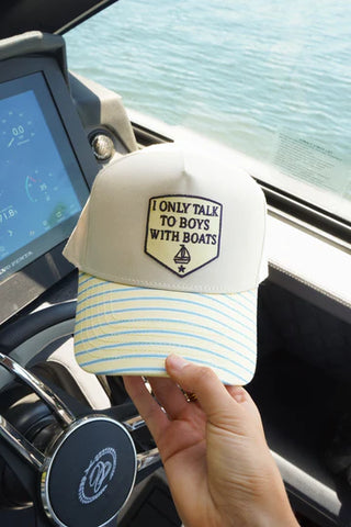 “I Only Talk To Boys With Boats” Trucker Hat