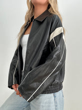 Load image into Gallery viewer, Faux Leather Racer Jacket
