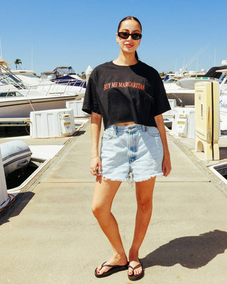 Buy Me Margs Crop - Black