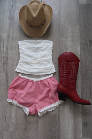White Lace Tube Top