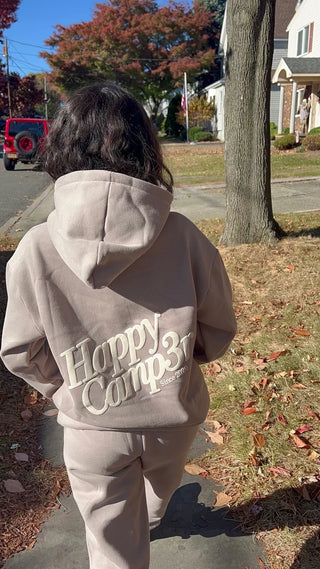 Happy Camp3r Taupe Puff Series Hoodie