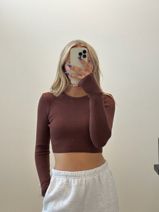 Knit Cropped Ribbed Top