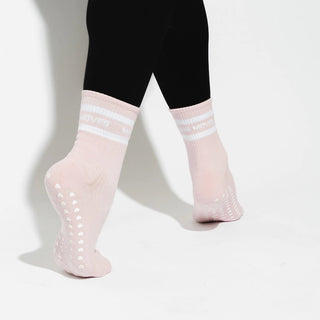 Après Beauty Dusty Rose Pink Pilates Grip Socks