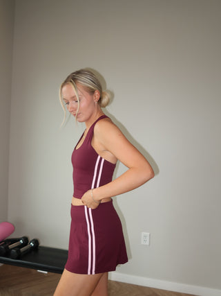 Studio Sport Tank Top - Black Cherry/Pink