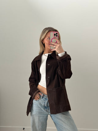 Suede Dark Brown Jacket