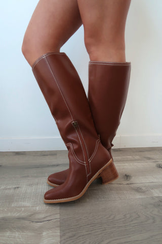 Brown JUNO Riding Boots