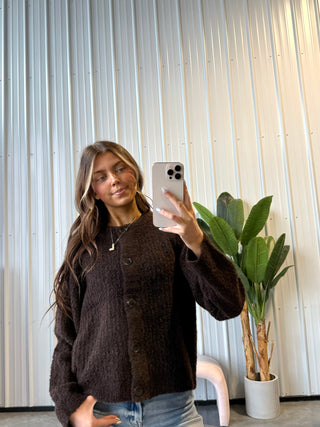 Chocolate Oversized Cardigan Sweater