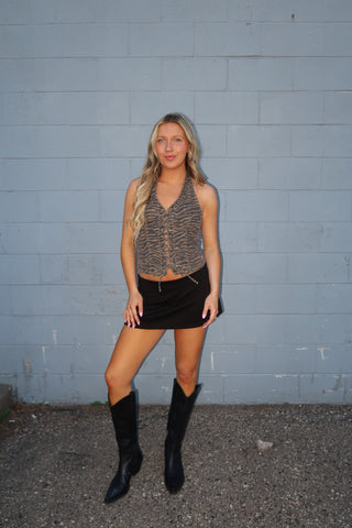 Black Micro Skort