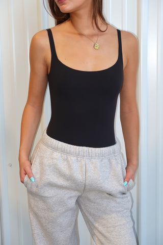 Luxe Lounge Bodysuit  - Black