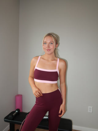 Studio Sculpt Bra - Black Cherry/Pink