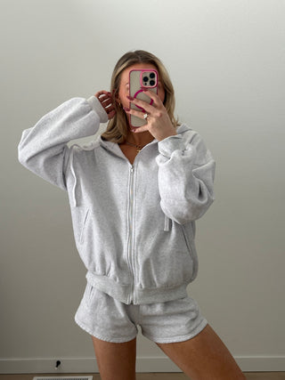 Ash Staple Oversized Zip-Up Hoodie