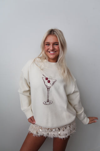 Ivory Oversized Martini Sweater