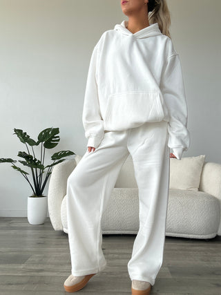 White Staple Oversized Hoodie