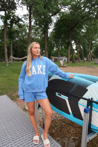 “Lake” Embroidered Mockneck