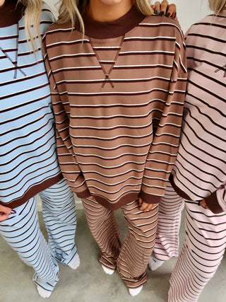 Brown/Espresso Striped Lounge Pants