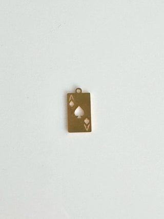 Gold Playing Card Charm