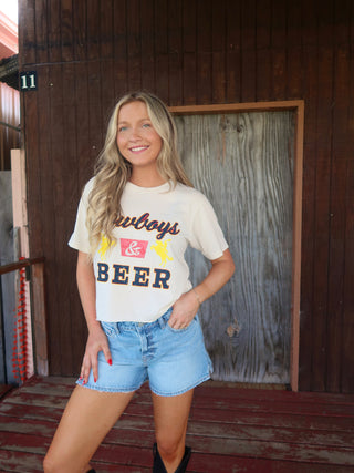 Cowboys & Beer Vintage Graphic Tee