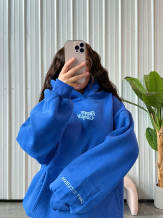 *Drift Exclusive* Happy Camp3r Royal Blue Miss You Text Me Hoodie