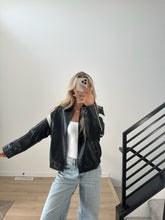 Load image into Gallery viewer, Faux Leather Racer Jacket
