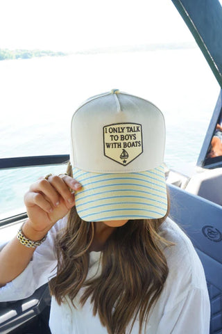 “I Only Talk To Boys With Boats” Trucker Hat