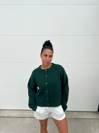 Dark Green Button Down Sweater