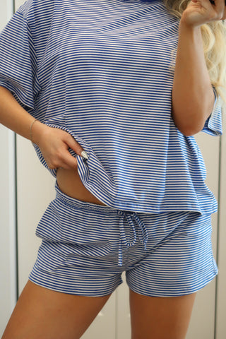 Royal Blue Striped T-Shirt