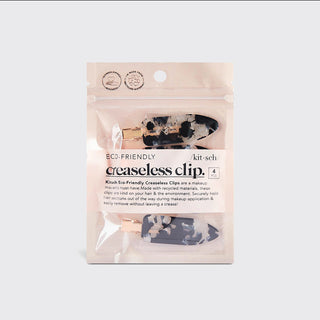 Kitsch Eco-Friendly Creaseless Clips 4 Piece Set - Black Terrazzo