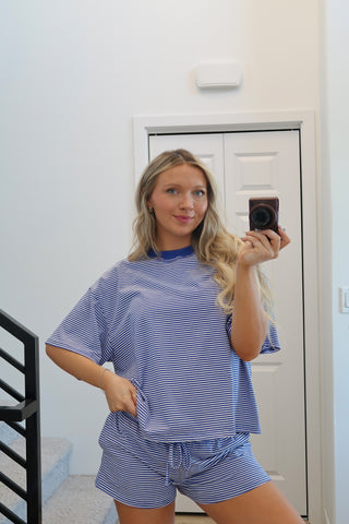 Royal Blue Striped T-Shirt