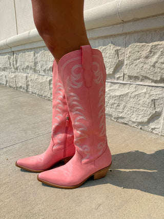 Mi.iM Pink Faye Cowgirl Boots